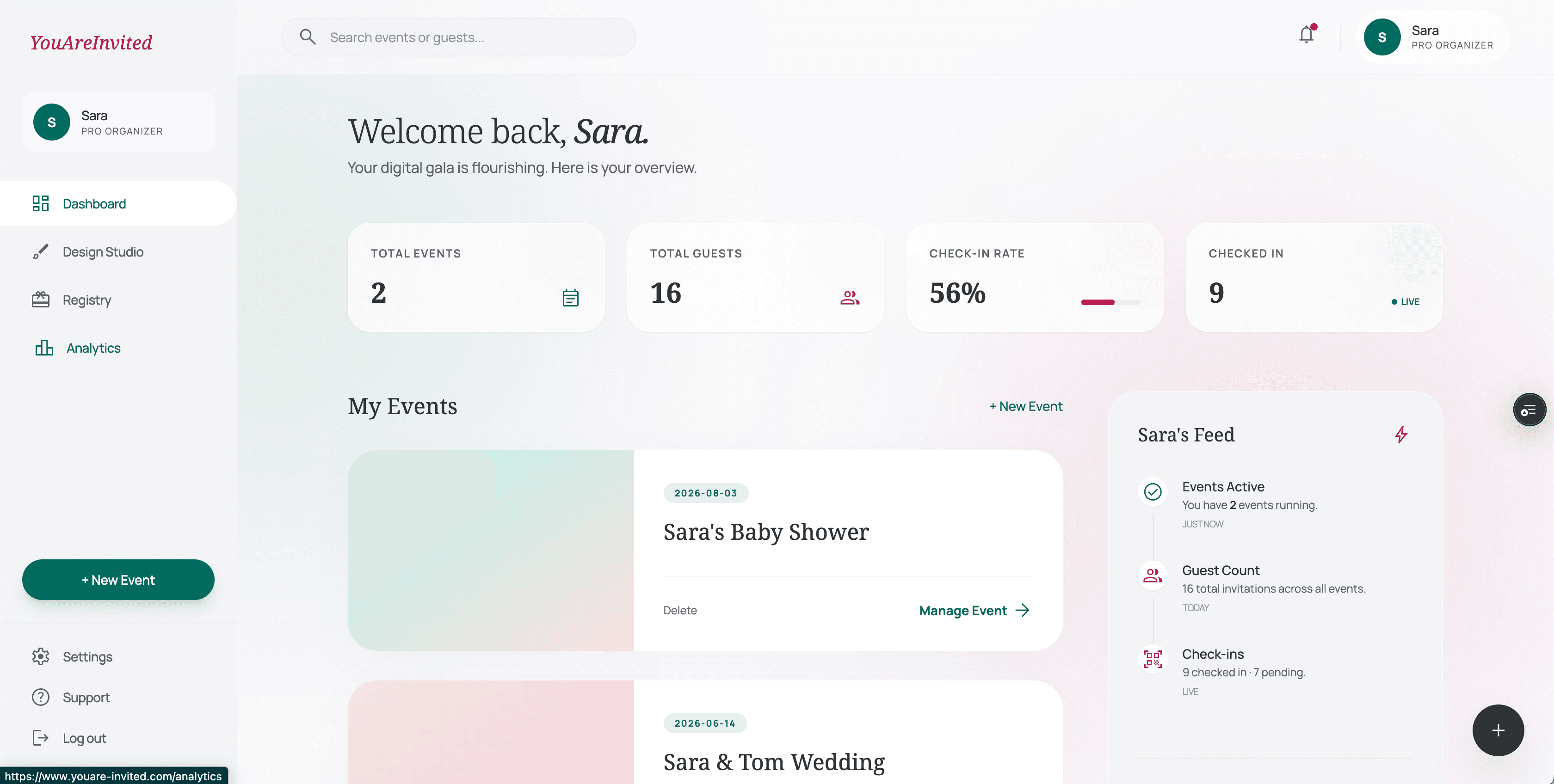 Organizer Dashboard