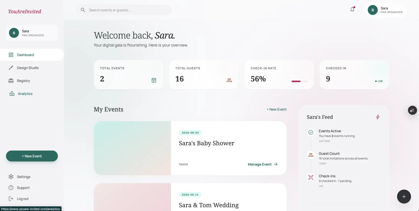 Organizer Dashboard